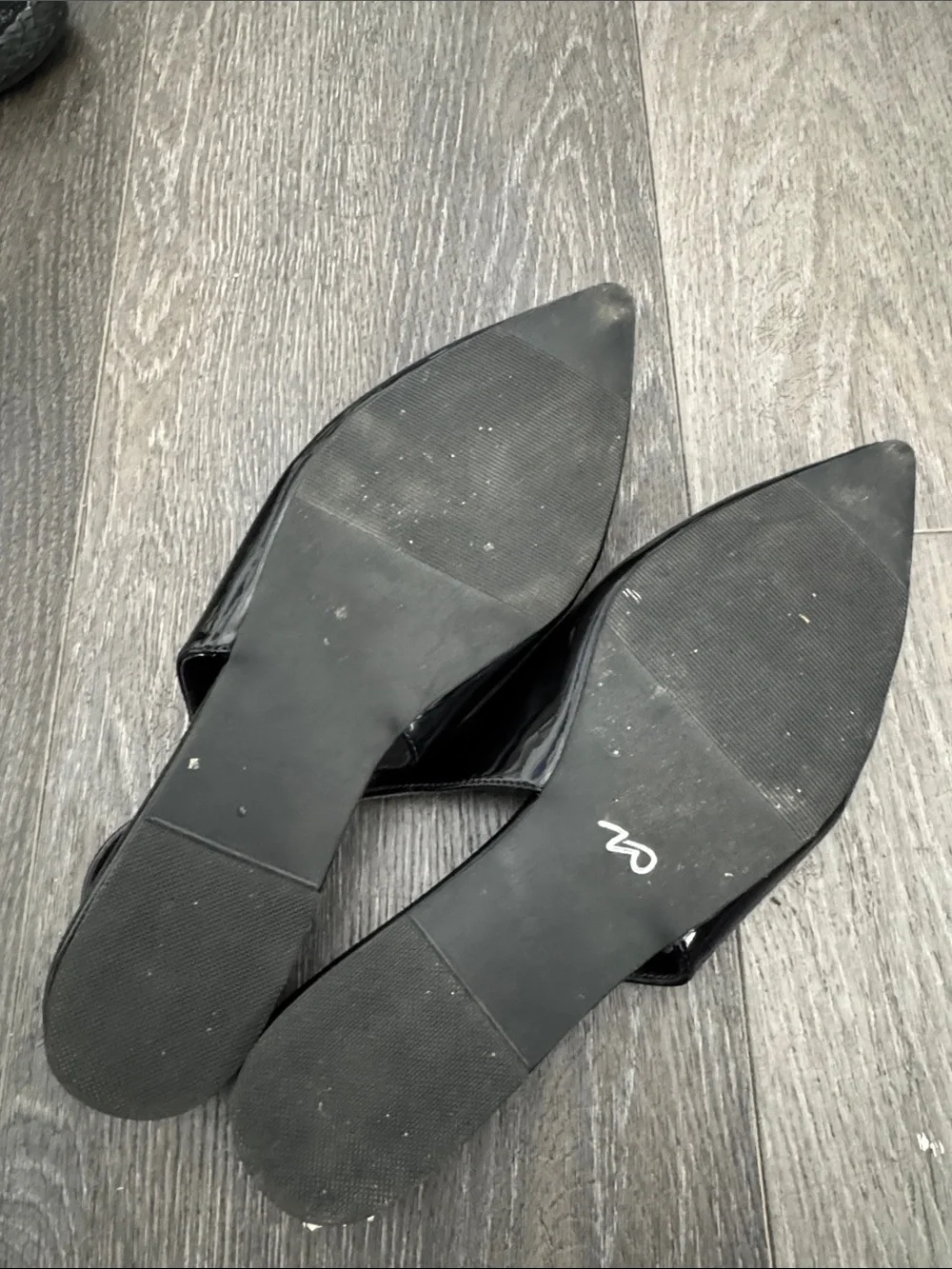 Madden Girl Black Patent Pointed Slingback Flats